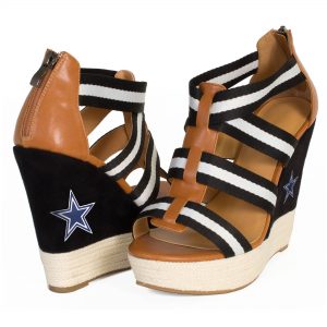 Dallas Cowboys Cuce Women’s Tall Wedge Sandals