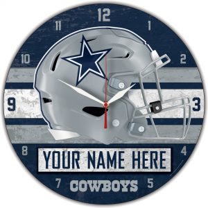 Dallas Cowboys WinCraft Personalized 14” Round Wall Clock