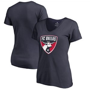 FC Dallas Women’s Primary Team Logo V-Neck T-Shirt
