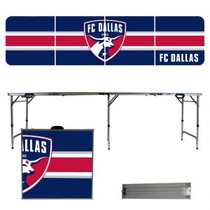 FC Dallas Striped Design 8′ Portable Folding Tailgate Table