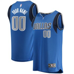 Dallas Mavericks Blue Fast Break Custom Replica Jersey