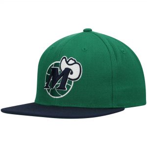 Mitchell & Ness Dallas Mavericks Green NBA Two-Tone Classic Snapback Adjustable Hat