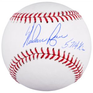 Nolan Ryan Texas Rangers Autographed Baseball with 5714 K’s Inscription