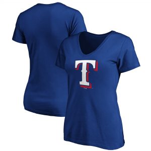 Texas Rangers Women’s Core Official Logo V-Neck T-Shirt