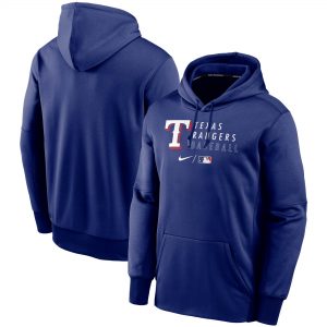 Texas Rangers Nike Logo Stack Performance Pullover Hoodie