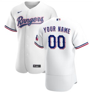 Texas Rangers Nike Home Authentic Custom Patch Jersey