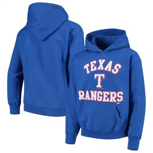 Texas Rangers Stitches Youth Fleece Pullover Hoodie